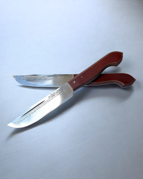 2 li mutfak bıçağı seti t5 çelik fiber kabza 