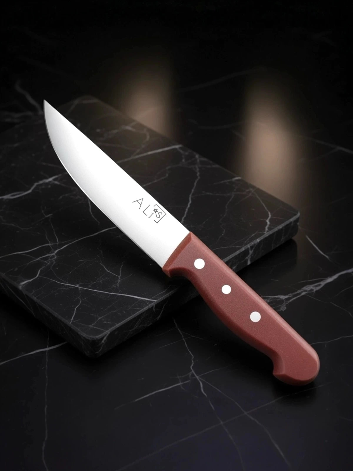 Kasap Bıçağı Ali Umuş, 35 cm Fransız T7 Çelik - Kahverengi