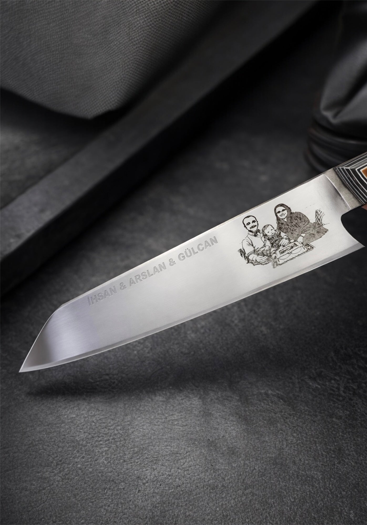 Şef Bıçağı Ali Umuş Premium, 4116 Alman Çelik 32 cm-3
